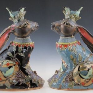 Зайцы с птичьей короной (Hare with Bird Crown)