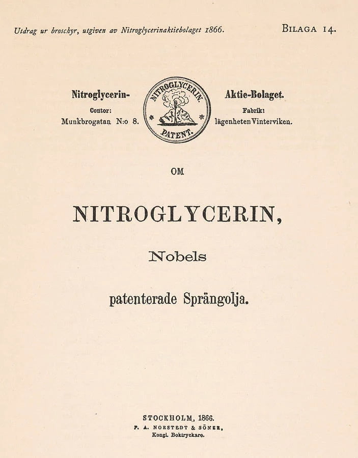 patent nobelya na nitrogliczeryn - Особистості - 50Plus