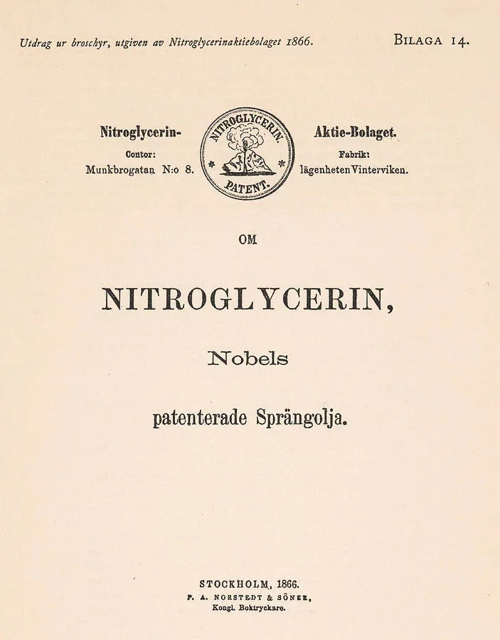 patent nobelya na nitrogliczeryn - Особистості - 50Plus