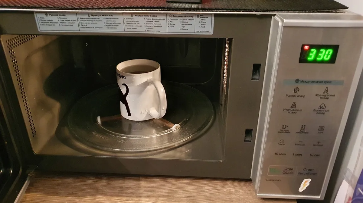 Чай у мікрохвильовці