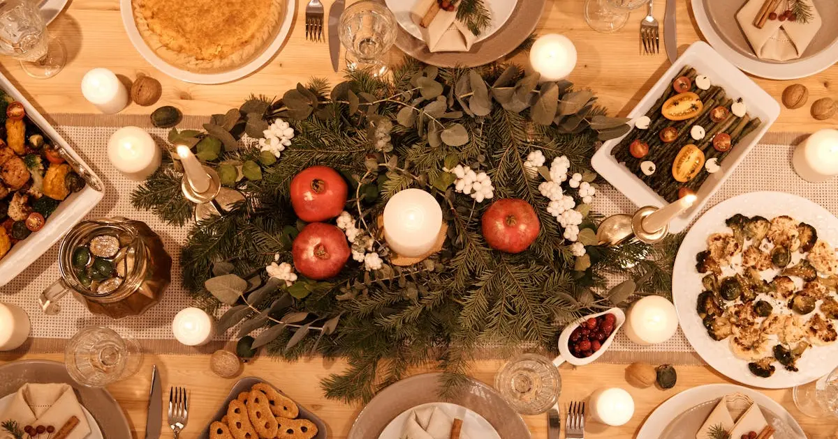 їжа на різдвяному столі