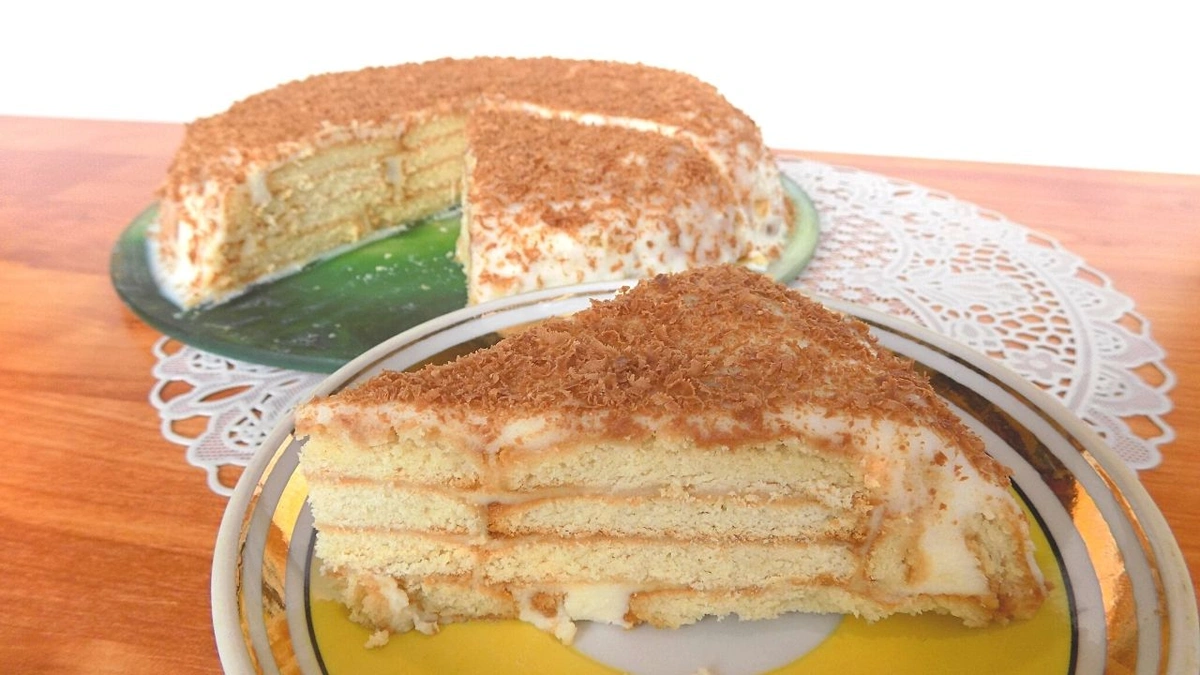 сирний торт без випічки з печивом