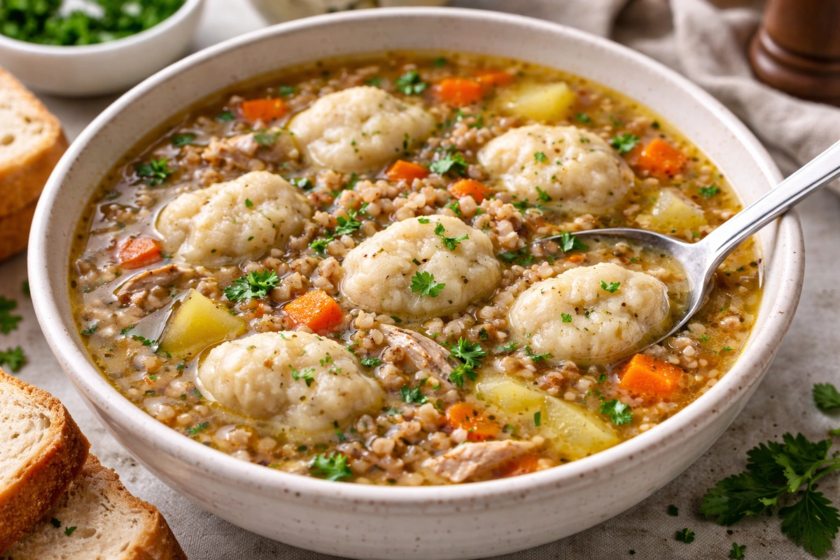 Гречаний суп з галушками: рецепт із національним колоритом