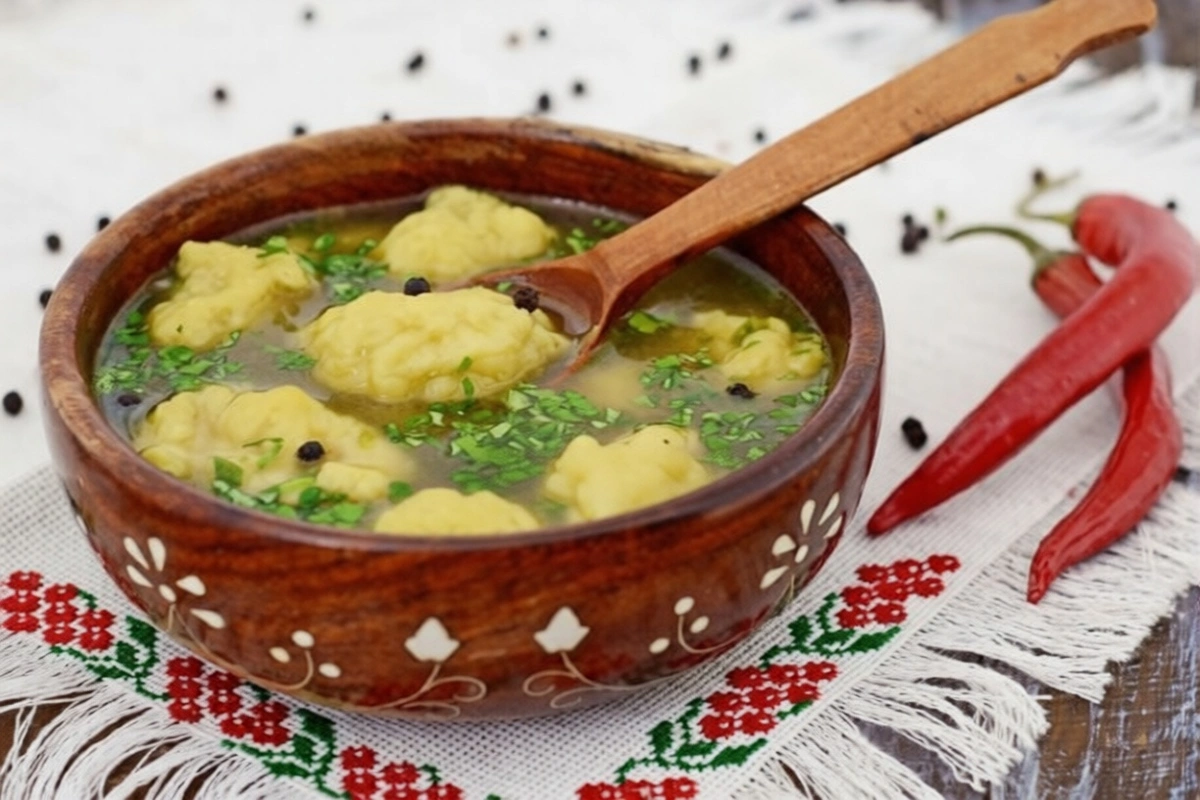 Гречаний суп з галушками