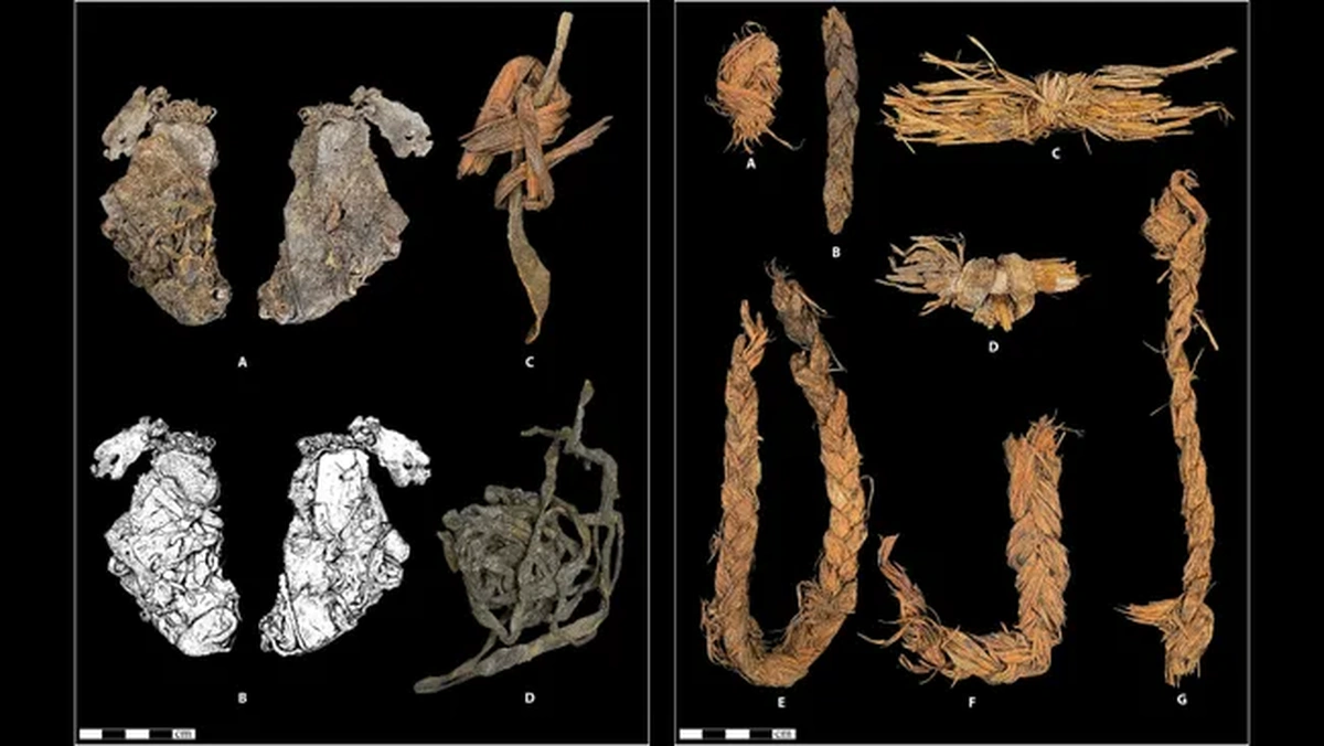 Зшита шкура, шкіряне волокно, плетені шнури