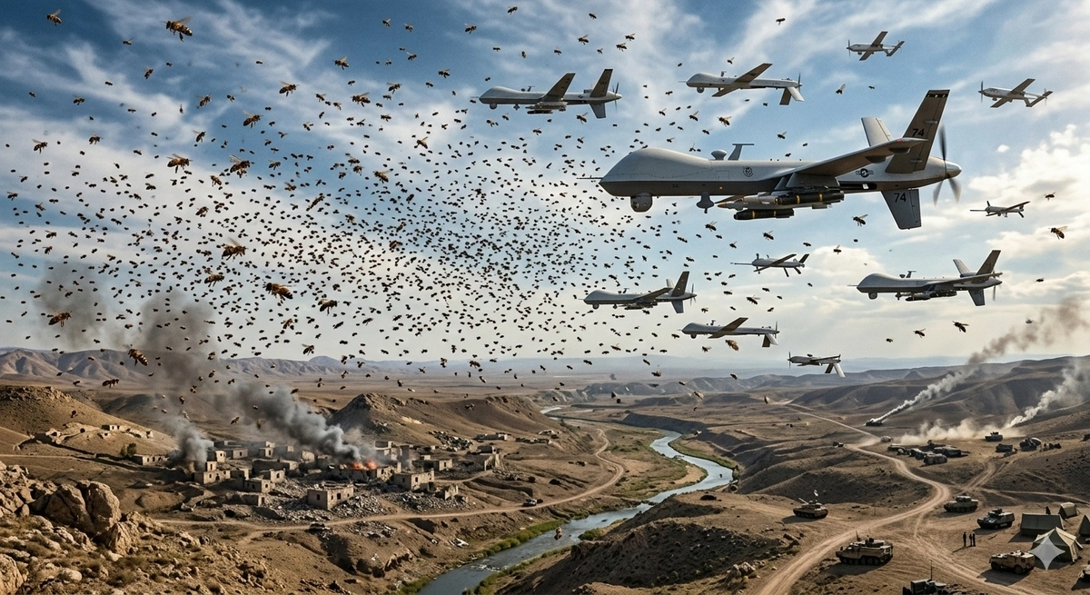 рой пчел-беспилотников