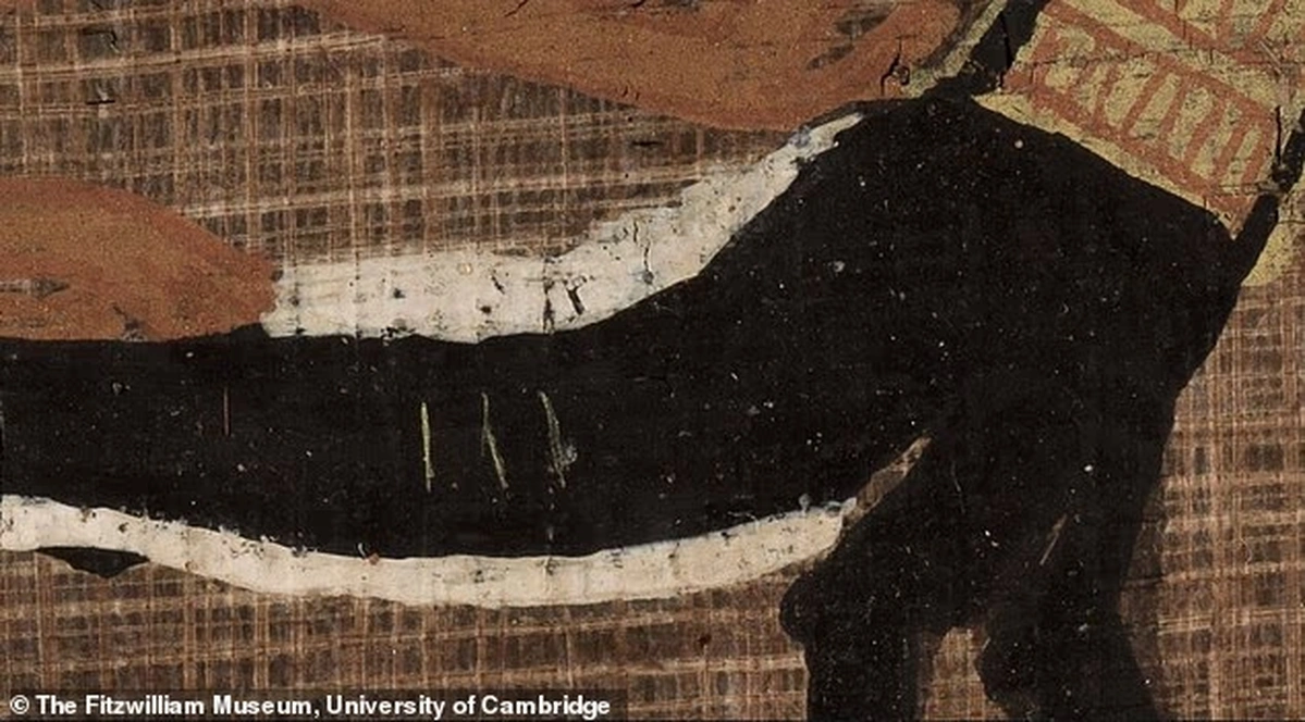 слой белого пигмента нанесенный поверх черного тела шакала