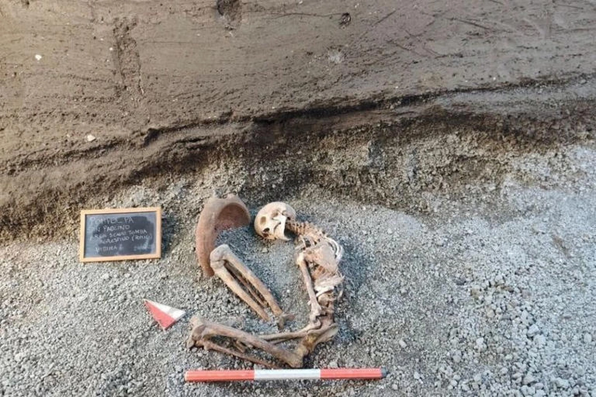 останки чоловіка, який загинув під час виверження Везувію