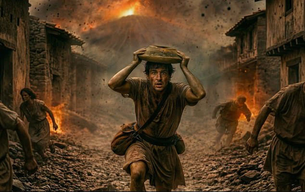 ШІ відновив зовнішність помпейця, що біг від смерті зі ступкою на голові